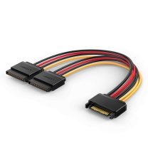 绿联 UGREEN sata线 50719 US283 15pin硬盘接口延长线一分二