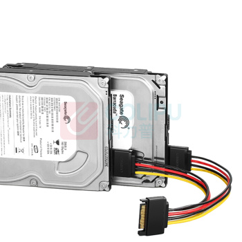 绿联 UGREEN sata线 50719 US283 15pin硬盘接口延长线一分二