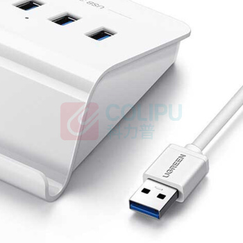 绿联 UGREEN USB 3.0HUB四口集线器 40441 CR109 1.5米 (白色) 带供电口