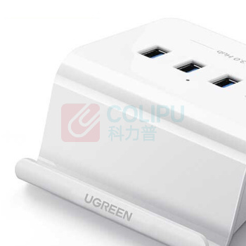 绿联 UGREEN USB 3.0HUB四口集线器 40441 CR109 1.5米 (白色) 带供电口
