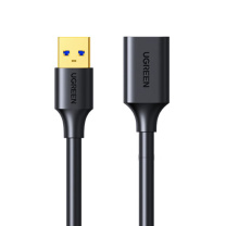 绿联 UGREEN USB3.0延长线 电脑U盘鼠标键盘打印机充电器加长线 30127 US129 3米 (黑色) 公对母