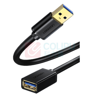 绿联 UGREEN USB3.0延长线 电脑U盘鼠标键盘打印机充电器加长线 30127 US129 3米 (黑色) 公对母