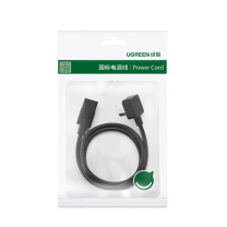 绿联 UGREEN 电脑主机电源线 三孔电饭煲国标品字尾电源连接线 台式机显示器屏电线插头 40911 CD133 1.5米 (黑色)