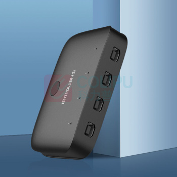 胜为 shengwei 打印机分线器 US-401  USB共享器 4口打印分线器 USB手动切换器 多台电脑共享打印机 四进一出