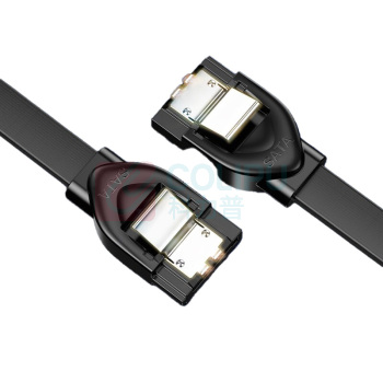 山泽 SAMZHE SATA3.0硬盘数据线 固态机械硬盘数据连接线 WDZ05 弯头0.5米