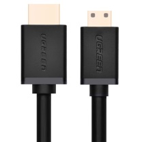 绿联 UGREEN Mini HDMI转接线 摄像机接电视1.4 迷你高清线小转大 11167 HD108 1.5米