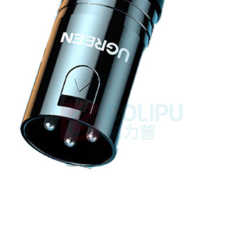 绿联 UGREEN 卡侬公对母话筒音频延长线 20711 AV130 3米 (黑色)