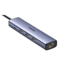 绿联 UGREEN 转千兆网口扩展坞分线器 有线网卡RJ45接口转换器 20915 USB3.0 