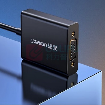 绿联 UGREEN HDMI转VGA线转换器 50288 (黑色) 带音频 供电口