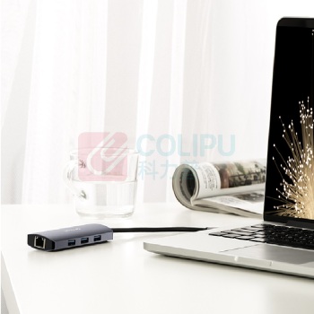 联想 LENOVO USB3.0扩展坞转千兆网口转RJ45有线网卡转接头笔记本电脑USB分线器 小新拯救者拓展坞转换器 F1-U03 100*43*14.8mm 