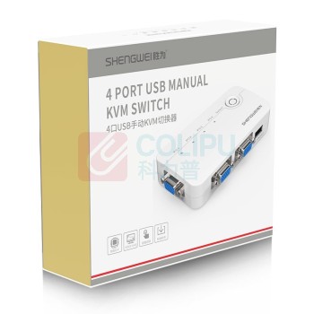 胜为 VGA手动KVM切换器 KS-304A 4进1出