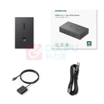 绿联 UGREEN HDMI 切换器 90478 CM571 2进1出 4K60Hz