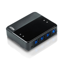 宏正 ATEN 4x4口USB 3.1 Gen1端口外围分享切换器外接按键控制传输高达5Gbps无需单独供电工业级 US434 4端口 