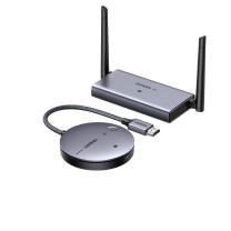 绿联 UGREEN HDMI无线投屏器接收器+发射器50米传输4K30Hz 5G+2.4G双频 90909 CM586 HDMI/VGA接口 (黑色)