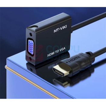 迈拓维矩 MTVIKI 笔记本电脑显示器通用高清稳定HDMI转VGA转换器 MT-M02 0.15m 