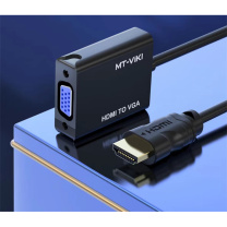 迈拓维矩 MTVIKI 笔记本电脑显示器通用高清稳定HDMI转VGA转换器 MT-M02 0.15m 