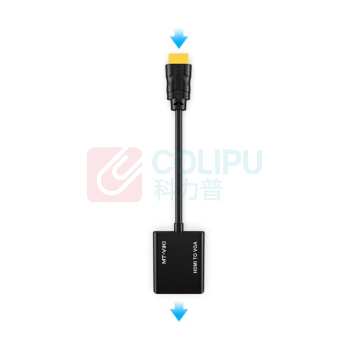迈拓维矩 MTVIKI 笔记本电脑显示器通用高清稳定HDMI转VGA转换器 MT-M02 0.15m 
