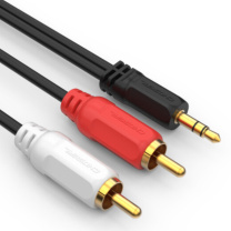 秋叶原 CHOSEAL 3.5mm一分二莲花头音频线 QS3002T1D5 单米 