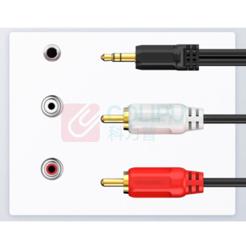秋叶原 CHOSEAL 3.5mm一分二莲花头音频线 QS3002T1D5 单米 
