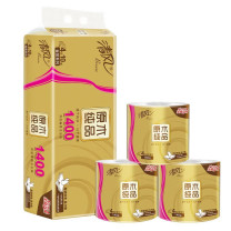 清风 原木金装4层卷纸140g卷筒卫生纸 B22AFJ2-1 1提10卷 