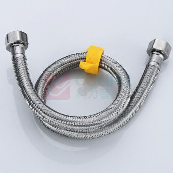 莱尔诗丹 不锈钢编织软管 BH608 80CM马桶热水器进水软管上水管冷热水4分软管高压防爆