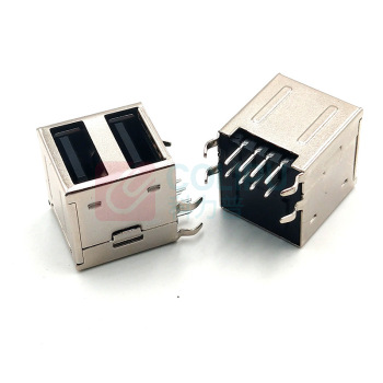 创艺鼎 USB插座 CYD-USB-K-9 DC12V/0.1A USB接头2个/包 双层全包USB插座A母