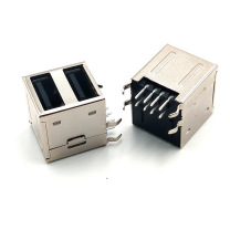 创艺鼎 USB插座 CYD-USB-K-9 DC12V/0.1A USB接头2个/包 双层全包USB插座A母