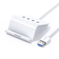 绿联 UGREEN 分线器 40441 CR109 1.5米  一拖四USB3.0分线器 4口HUB扩展坞
