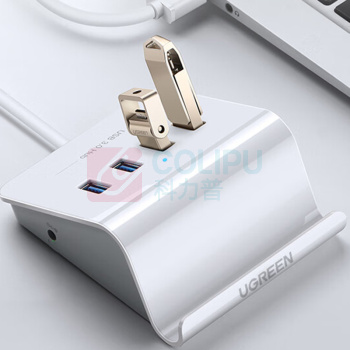 绿联 UGREEN 分线器 40441 CR109 1.5米  一拖四USB3.0分线器 4口HUB扩展坞