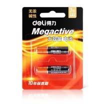 得力 碱性电池 遥控鼠标干电池 18504 7号 2粒/卡 20卡装/组 
