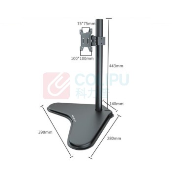 宜客莱 ECOLA 桌置式单臂显示器支架 F50BK (黑色)