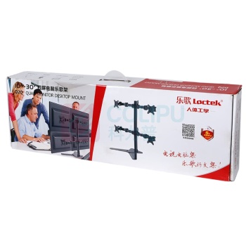 乐歌 LOCTEK 显示器支架 D2Q 四屏大V底座13-30英寸 (黑色)