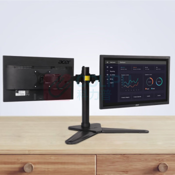 乐歌 LOCTEK 双屏显示器支架 D2D 10-30英寸适用 (黑)