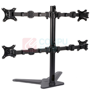 乐歌 LOCTEK 四屏显示器支架 D2Q 每屏承重10kg/10-30英寸适用 (黑色) 不含安装