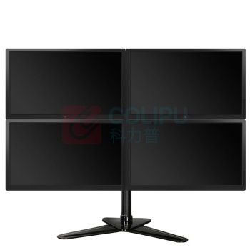 乐歌 LOCTEK 四屏显示器支架 D2Q 每屏承重10kg/10-30英寸适用 (黑色) 不含安装