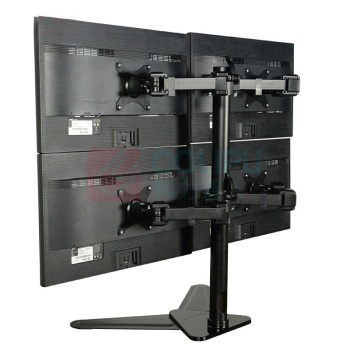 乐歌 LOCTEK 四屏显示器支架 D2Q 每屏承重10kg/10-30英寸适用 (黑色) 不含安装