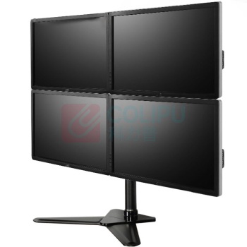 乐歌 LOCTEK 四屏显示器支架 D2Q 每屏承重10kg/10-30英寸适用 (黑色) 不含安装