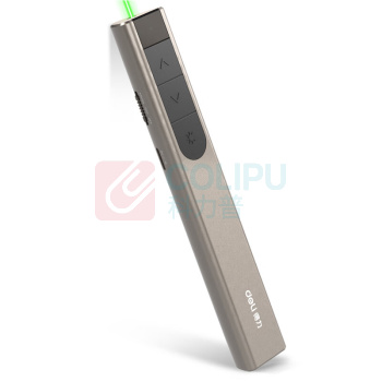 得力 deli 翻页笔 2812 激光笔 绿光大功率翻页笔 适用LED液晶屏幕布 会议指示 大型演讲激光翻页笔 type-c+usb双尾插
