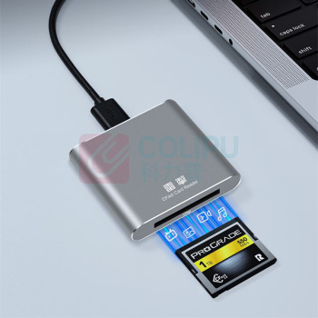 雷掣 CFast2.0卡读卡器 电脑手机otg两用适用于D4/D5/D6单反相机D850工业级工控机床