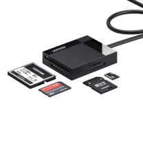 绿联 UGREEN USB3.0多功能读卡器 30231 CR125 多卡单读-1米 支持SD/TF/CF/MS储存卡