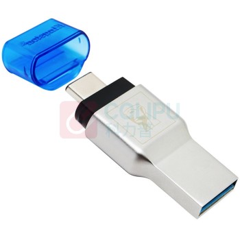 金士顿 USB 3.1 TF(Micro SD)双接口读卡器 FCR-ML3C 2合1 (银色)