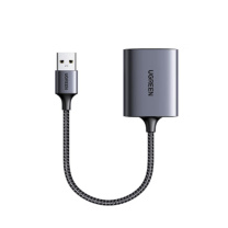 绿联 UGREEN USB 3.0多功能读卡器 SD/TF卡多合一读卡器 80887 CM401 双卡双读-22cm
