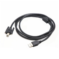 比利邦 全铜USB2.0打印线 A公转B公带耳朵打印数据线3MM 带螺丝可固定USB 
