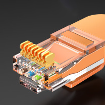 秋叶原 CHOSEAL 网络跳线 QS5062C 性能等级:六类网线 接口方式:RJ45 线长:0.5m 通讯线类别:六类UTP