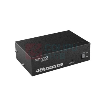 迈拓维矩 MTVIKI 视频分配器 MT-SD104 (黑色) 材质:金属 规格:132×85×40mm