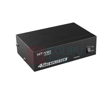 迈拓维矩 MTVIKI 视频分配器 MT-SD104 (黑色) 材质:金属 规格:132×85×40mm
