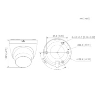 大华 400万暖光全彩定焦海螺网络摄像机 DH-IPC-HDW34YAT-A-LED-NTYA (白色)