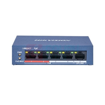 海康威视 HIKVISION 交换机 DS-3E0105P-E 5口百兆 POE