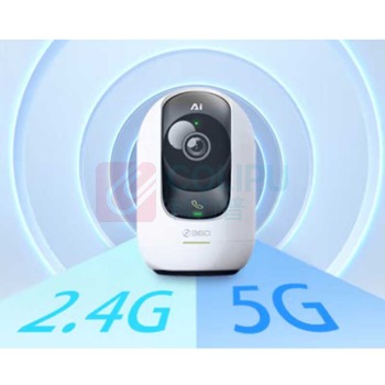 360 监控摄像头 3K云台版 500万双频wifi超高清星光微光全彩双向通话母婴看护云台8MaxAI (白色)