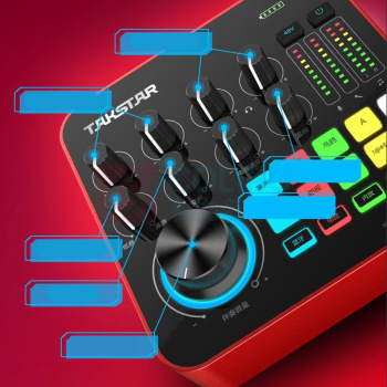 得胜 TAKSTAR 手机直播K歌声卡 便携式户外直播设备套装 MX1 PRO